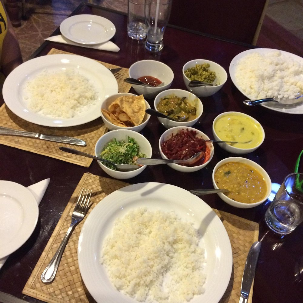 Traditional Sri Lankan Rice and Curry